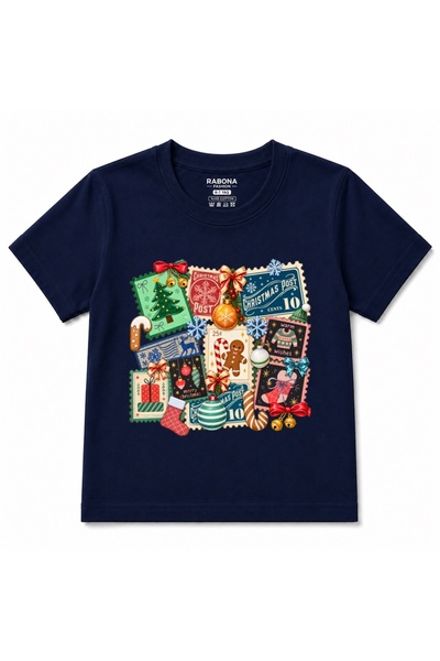 Rabona Fashion Christmas Postcard Magic - Vintage Holiday Stamps Kids Graphic...