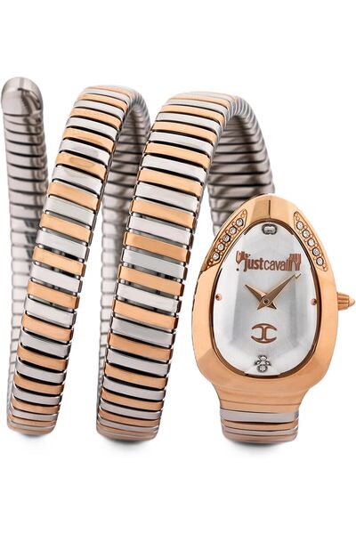 Generic Just Caballi Women's Signature Snake Stainless Steel Analog Watch, 30...