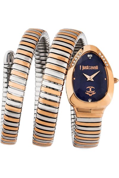Generic Just Caballi Women's Stainless Steel Quartz Analog Watch, 22 mm, Silv...