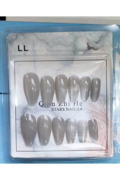 Generic Brand Set unghii false Autocolante, Formă Migdală, Efect Lucios, Nuan...