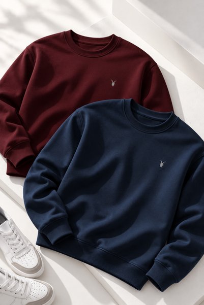 COMBİNE MİCHAİL Men's Crew Neck 2' Li Sweatshirt