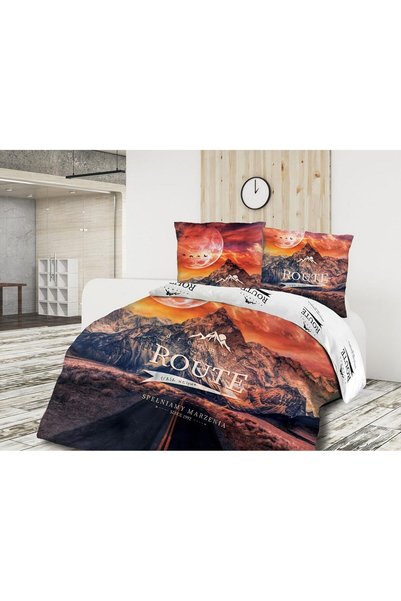 Darymex Set lenjerie de pat, Darymex, Bumbac, 160x200/70x80 cm, Caramiziu