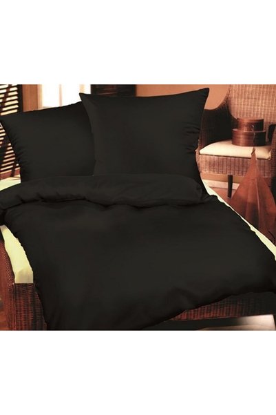 Karo Lenjerie de pat din bumbac 200x220 Negru Single Coloured