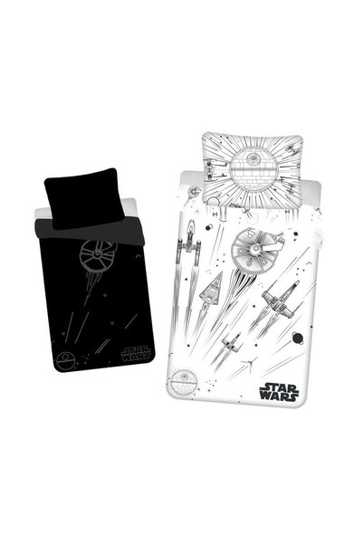 Jerry Fabrics Set 2xpiese lenjerie de pat, JerryFabrics, Star Wars, Fosforesc...