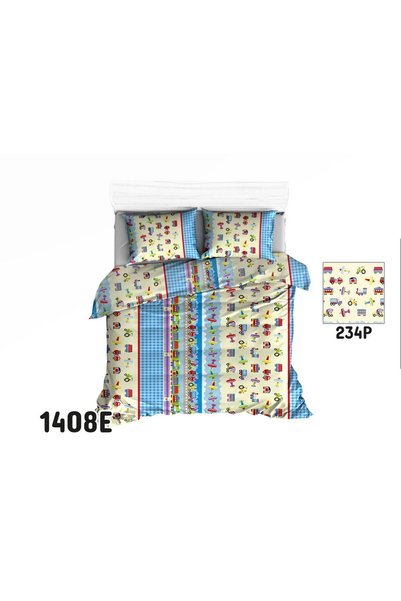 Karo Lenjerie de pat din bumbac Eurofirany, 140x200cm, set 2 piese, multicolor