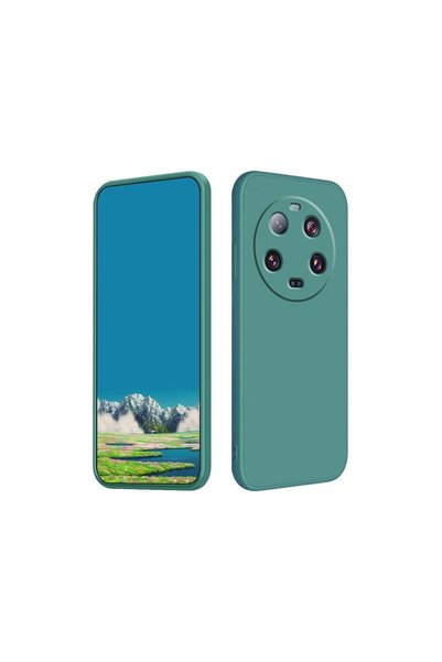 OEM Husă pentru Xiaomi 14 Ultra Liquid Silicone, Protecție Antișoc, Verde