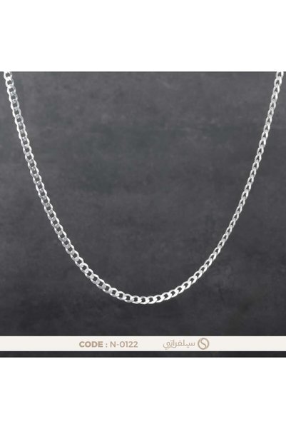 silveraty 925 Sterling Silver Men's Rhodium Plated Curb Chain Necklace