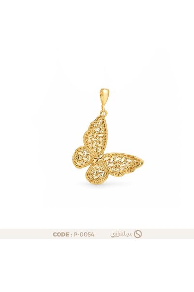 silveraty تعليقة فراشة فضة عيار 925 مطلية بالروديوم ومطلية بالذهب
