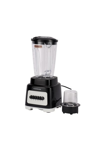 Olsenmark 2-in-1 Blender – OMSB7080, 4-Speed + Pulse, Large Plastic Jar, Grin...