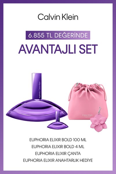 Calvin Klein Euphoria Elixir Bold 100+4 ml + Çanta + Anahtarlık Seti - Kadın ...