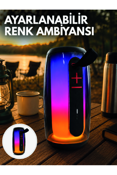 Angel Of Life RGB Aydınlatmalı Kablosuz Bluetooth Hoparlör USB Bellek TF Kart Destekli