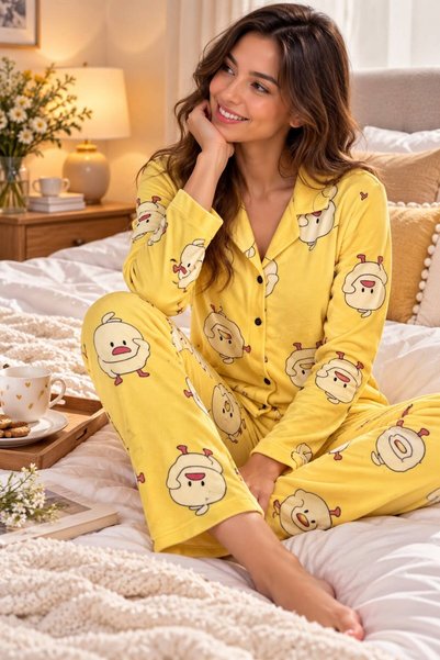 618 CONCEPT Cheerful Suede Women's Pajama Set