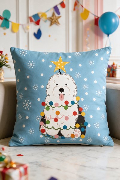 LadiesHome New Year Themed Throw Pillow Cover 43X43 cm Digital Printed Decora...