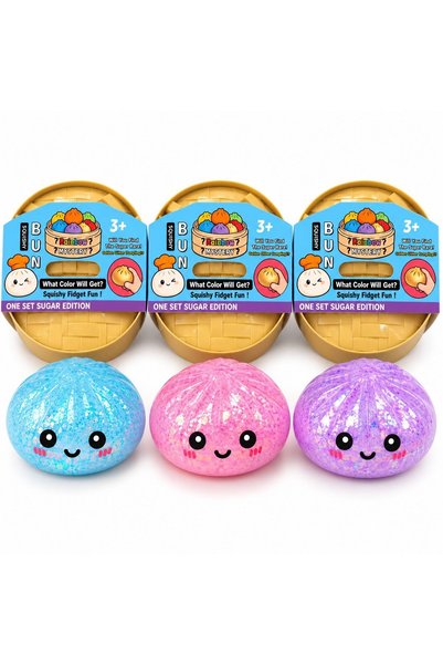 OEM Jucărie Squishy Dumpling cu Bilute, Antistres, Revenire Lentă, 16 x 16 cm...