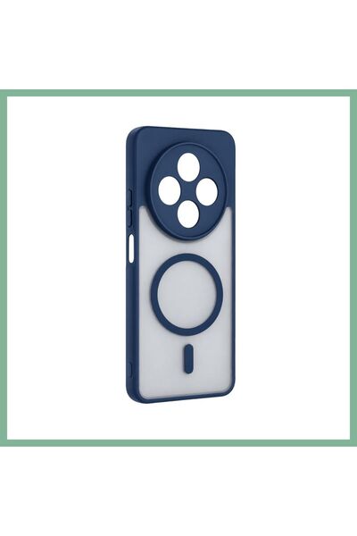 BŞK VİRGO غطاء Redmi 14C Loji Magsafe - أزرق BSK2026