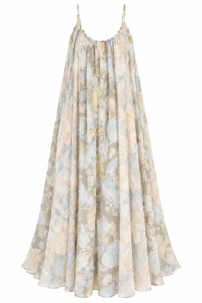 My Blog Rochie fluidă cu model floral și bretele din piatră - 2y3321