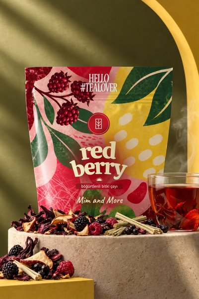 Mim and More Red Berry Tea - Blackberry Herbal Tea Doypack 40 g