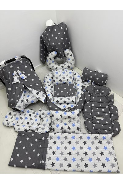 Balamira koyu yıldız büyük yıldız oval 13 lü babynest seti
