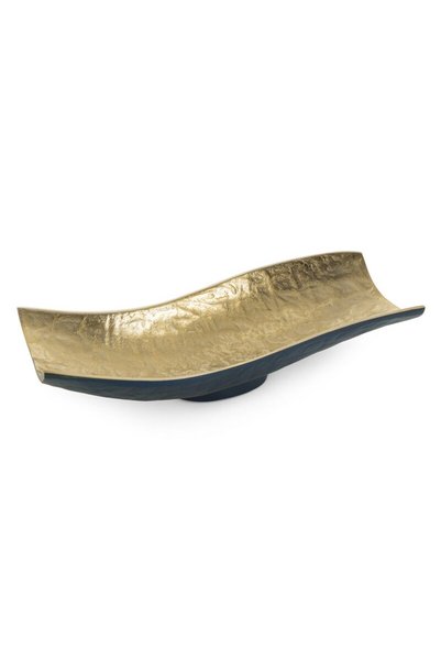 Eurofirany Vas decorativ 33x15cm, metal, argintiu/bleumarin