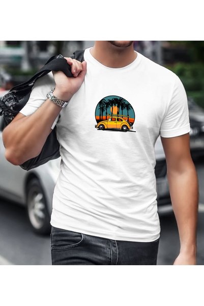 Bk Gift Sunset Design White T-Shirt-1
