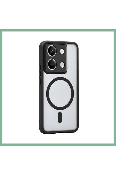 BŞK VİRGO غطاء لوجي ماج سيف لهاتف ريدمي نوت 13 5G - أسود BSK2026