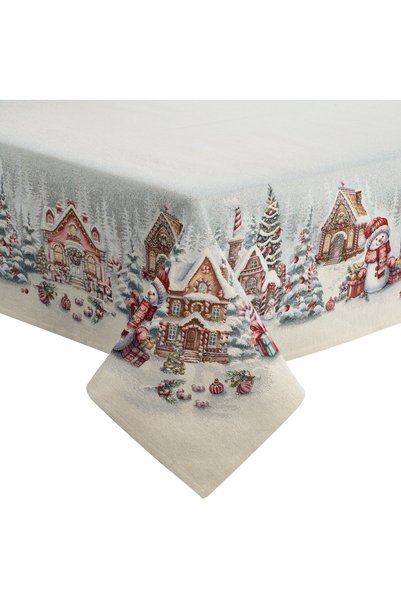 Eurofirany Fata de masa de Craciun, Eurofirany, Cho 137, gri alb, 140x180 cm,...