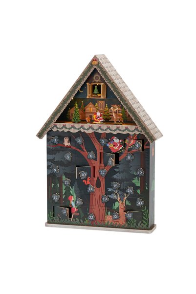 BraziPremium By OLLMA Calendar de Advent model Cabană de pădure cu muzică și ...