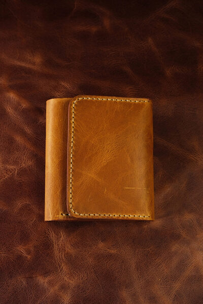 INKD Leather Men's Tri-Fold Wallet - Genuine Cowhide Leather - Handcrafted