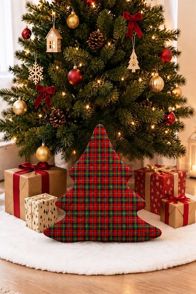 DEKOMOD Decorative Digital Printed Christmas Pine Tree Shaped Throw Pillow 40...