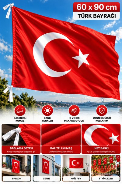 Türk Bayrağı 60x90 cm