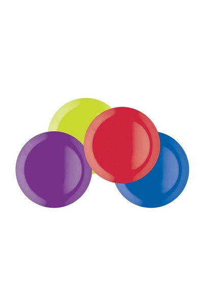 Colour Works 4-piece melamine plate set, 23 cm - Colourworks