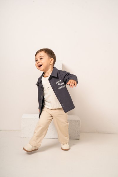 JNF kids Baby Boy & Kids Sweat Jacket Pants 3-Piece Set