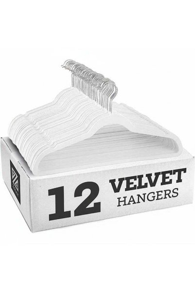 Arabest Set of Elegant Velvet Hangers for Organizing Clothes_12 pieces