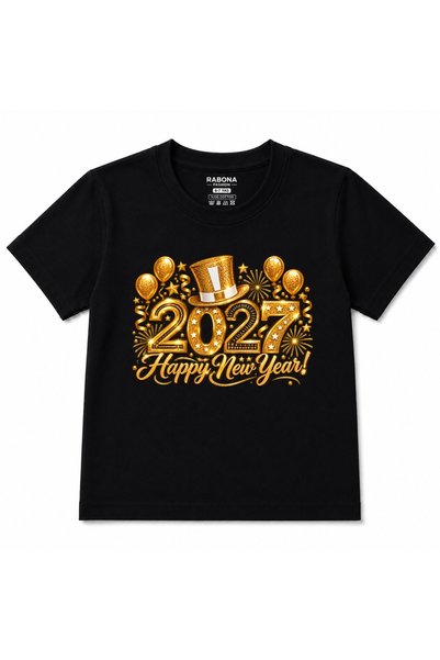 Rabona Fashion La mulți ani 2027 – Tricou pentru copii cu grafică cu artifici...