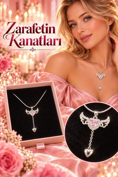 bijutaki size her şeyin en güzeli yakışır OYNAR KANATLI MELEK FİGÜRLÜ ÇELİK K...