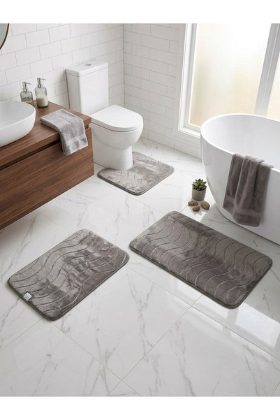 Neptün emboss Set Covorașe de Baie 3 Piese (50x80 cm, 50x40 cm, 60x40 cm), Pu...