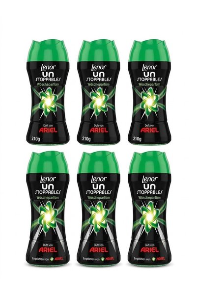 lenor Pachet 6x Perle Parfumate pentru Rufe Unstoppables Ariel, 210 g (Set 6 ...