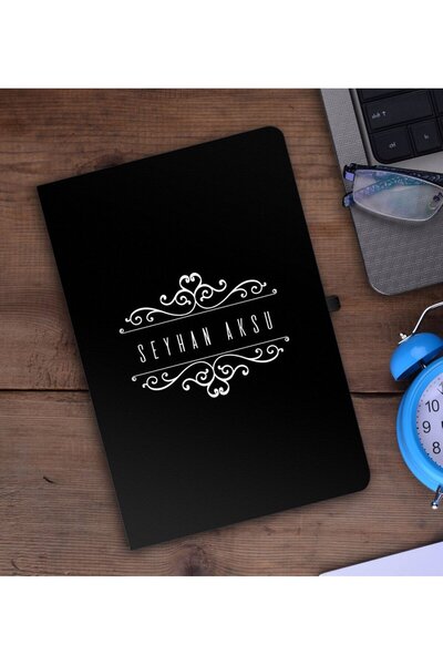 Bk Gift Kişiye Özel İsimli Siyah Defter - 9