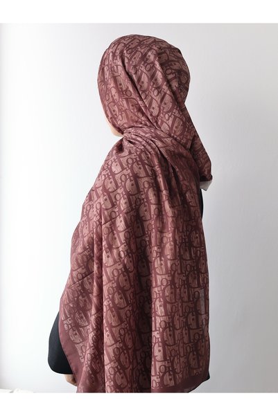Hepsi Moda D Written Bambi Shawl - Chestnut