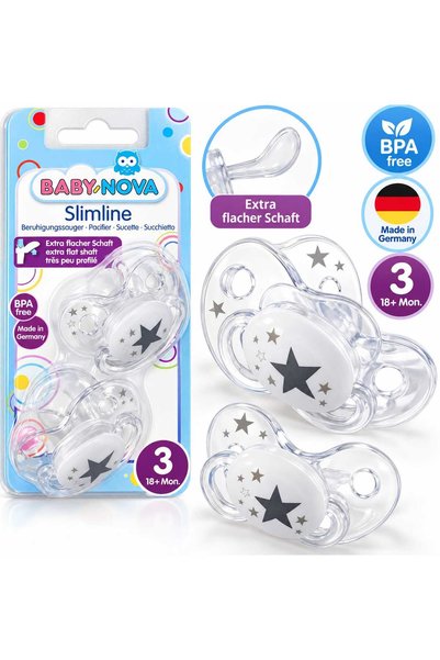Baby Set 2 Suzete Nova Slimline, 18+ Luni