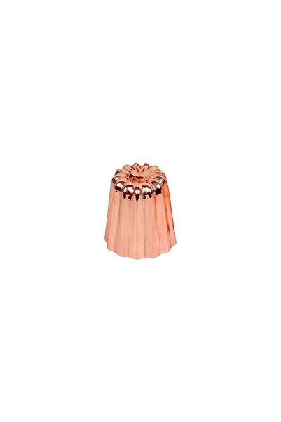 De Buyer Fluted baking mould, copper, 5.3 x 5 cm -