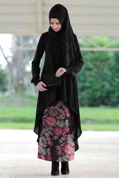 Rabia Şamlı Gülru Goblen Etek Bordo