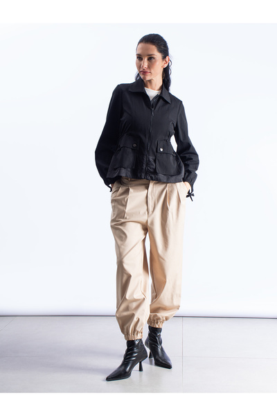 byözlemyazan Beli Drawstring Detailed Pocketed Jacket