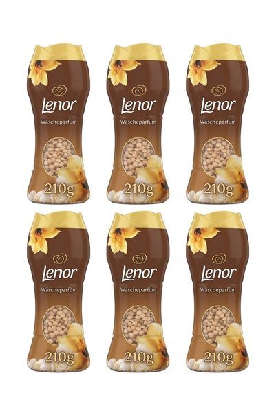 lenor Pachet 6x Perle Parfumate pentru Rufe Gold Orchid, 210 g (Set 6 Bucăți)