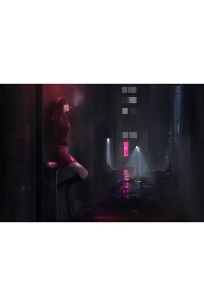 OEM Poster Fată Anime în alee întunecată, 61x90 cm, poster9256