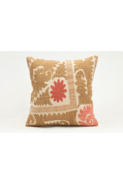 Kilim Whole Sale غطاء وسادة مصنوع من قماش سوزاني الأوزبكي، مقاس 40×40 سم