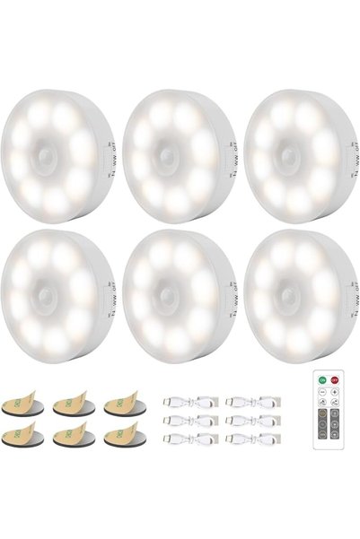 GENERAL 3 PCS Motion Sensor Light, Rechargeable Night Light(3000K Warm Yellow)