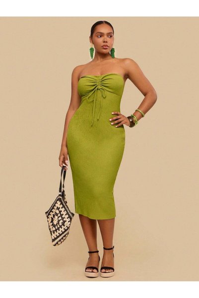 Sheya Rochie midi, verde