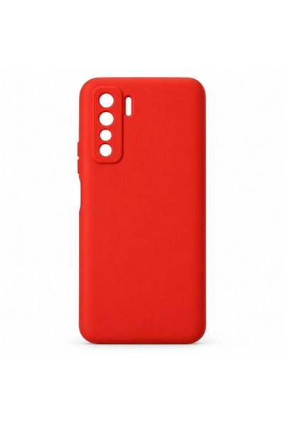 OEM Husă Huawei P40 Lite 5G Liquid Silicone, Protecție Antișoc, Roșu