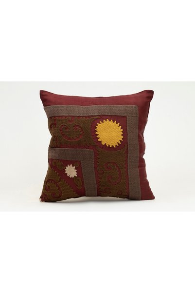 Kilim Whole Sale غطاء وسادة مصنوع من قماش سوزاني الأوزبكي، مقاس 40×40 سم